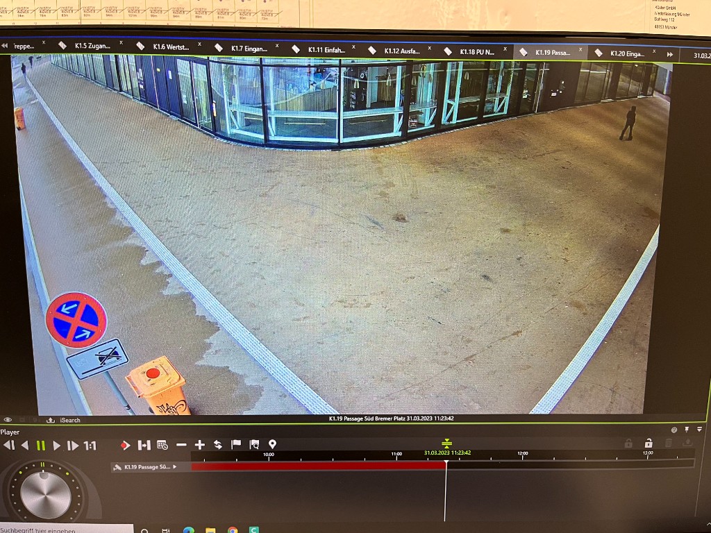 Leitstellen- bzw. VMS-Sicht auf Passage Richtung Bremer Platz